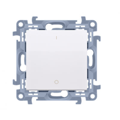 Simon 10 Łącznik dwubiegunowy 10A 250V zaciski śrubowe biały CW2.01/11 KONTAKT (CW2.01/11)